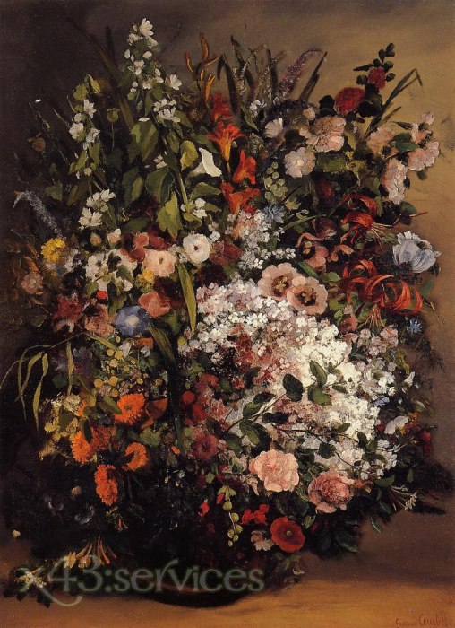 Gustave Courbet - Blumenstrauss - Bouquet of Flowers